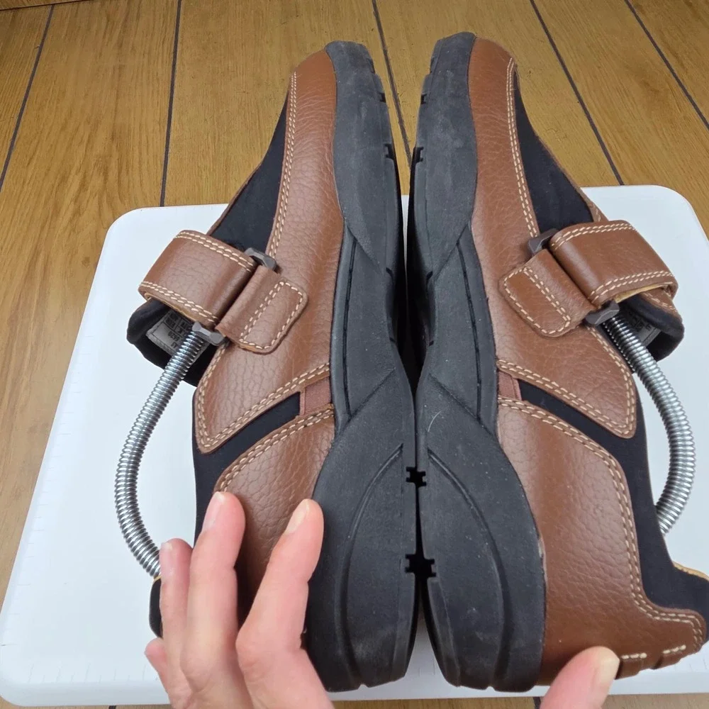 Dr Comfort Douglas 6620 Mens Brown Leather Lycra Orthopedic Shoes 10.5 XW